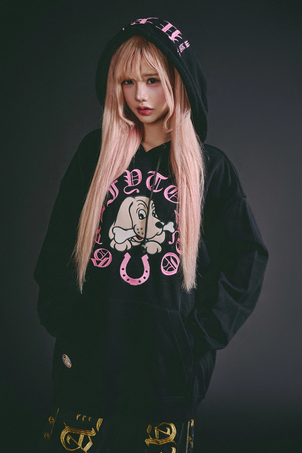 GALFY 164009／ブラック（20）／前面の着用写真